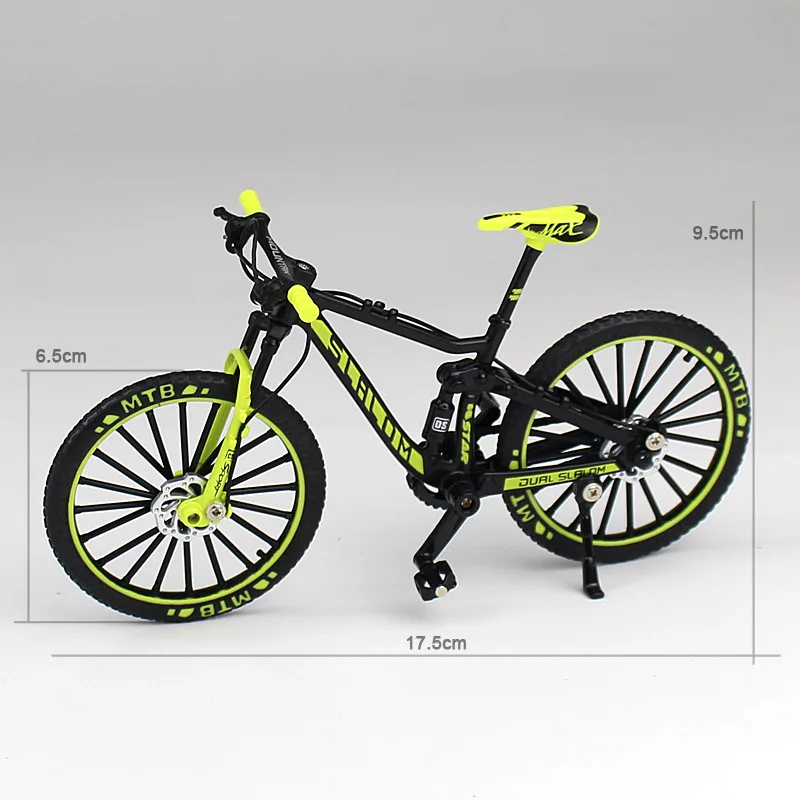 

New 1:10 Alloy Bicycle Model Simulation Bicycle Ornaments Die Casting Metal Finger Mountain Bike Racing Toy Children's Gift