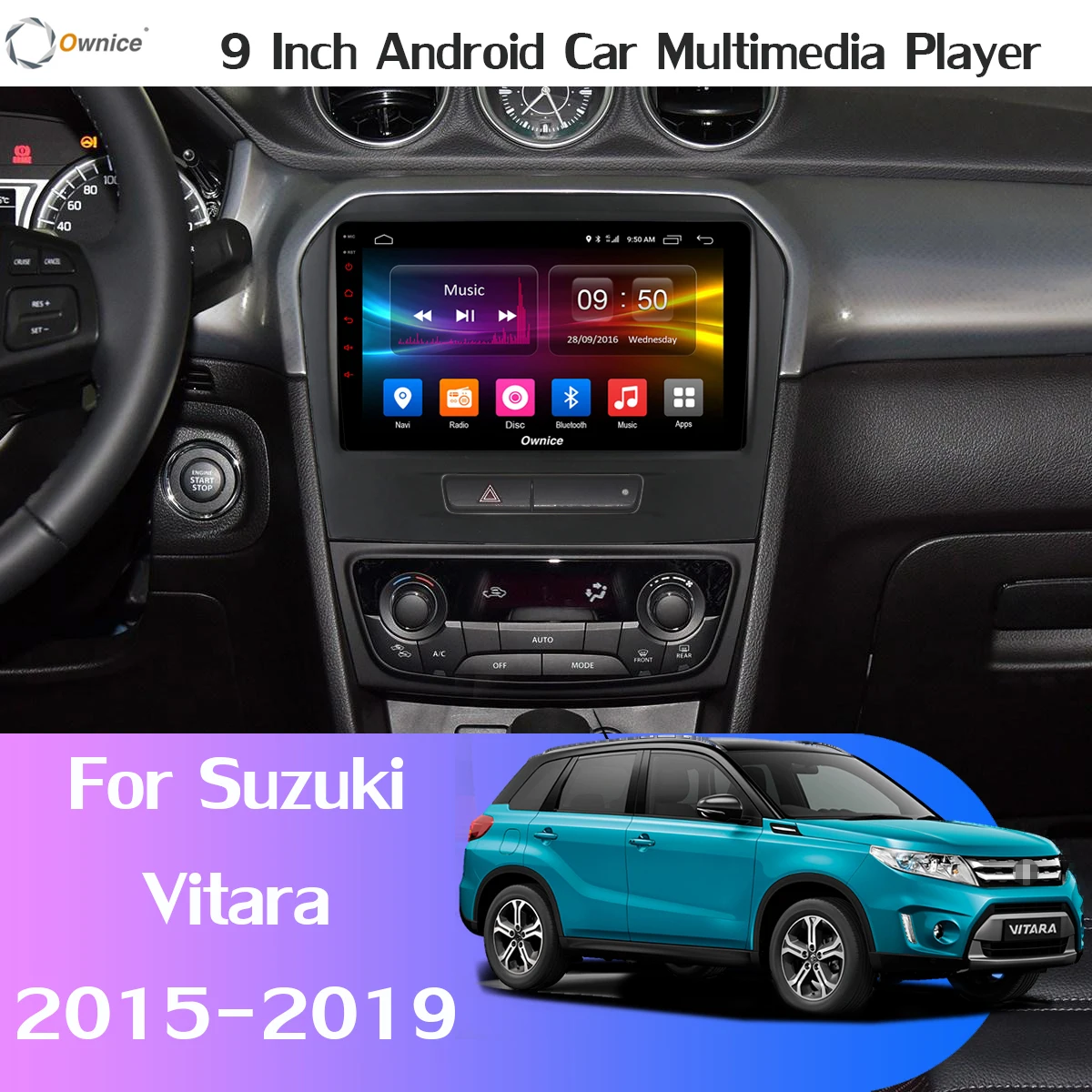 " 360 ° панорамный автомобильный dvd-плеер на основе Android для Suzuki Vitara gps-навигация, радио, стерео 4G DSP CarPlay