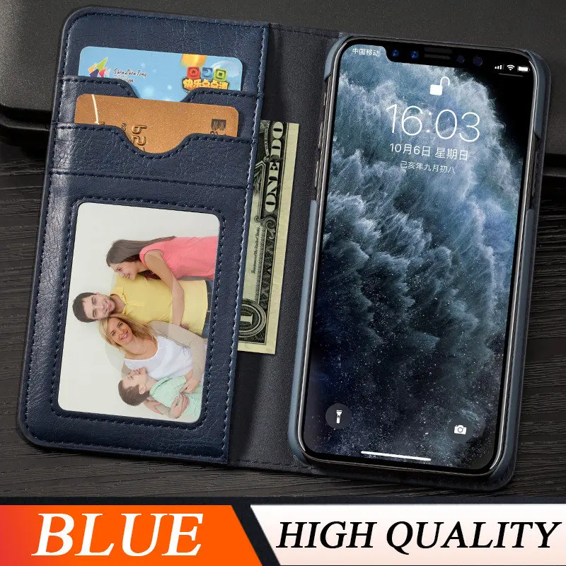 Синий Musubo Роскошный чехол для телефона для iPhone 11 Pro Max Флип кожаный чехол s Чехол для iPhone 11 Xs Max XR X 8 7 Plus 6 Fundas кошелек Coque - Цвет: Синий