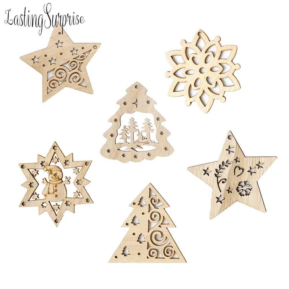 Рождественские украшения Деревянная Рождественская елка Висячие бирки