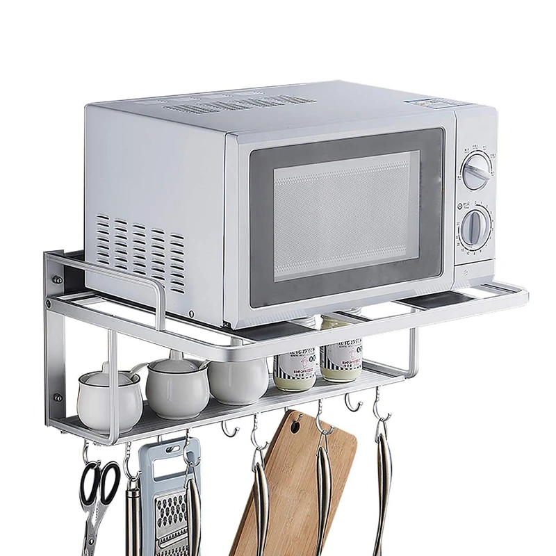 2 х уровневые Полочка для микроволновой печи стеллаж выставки товаров Кухня