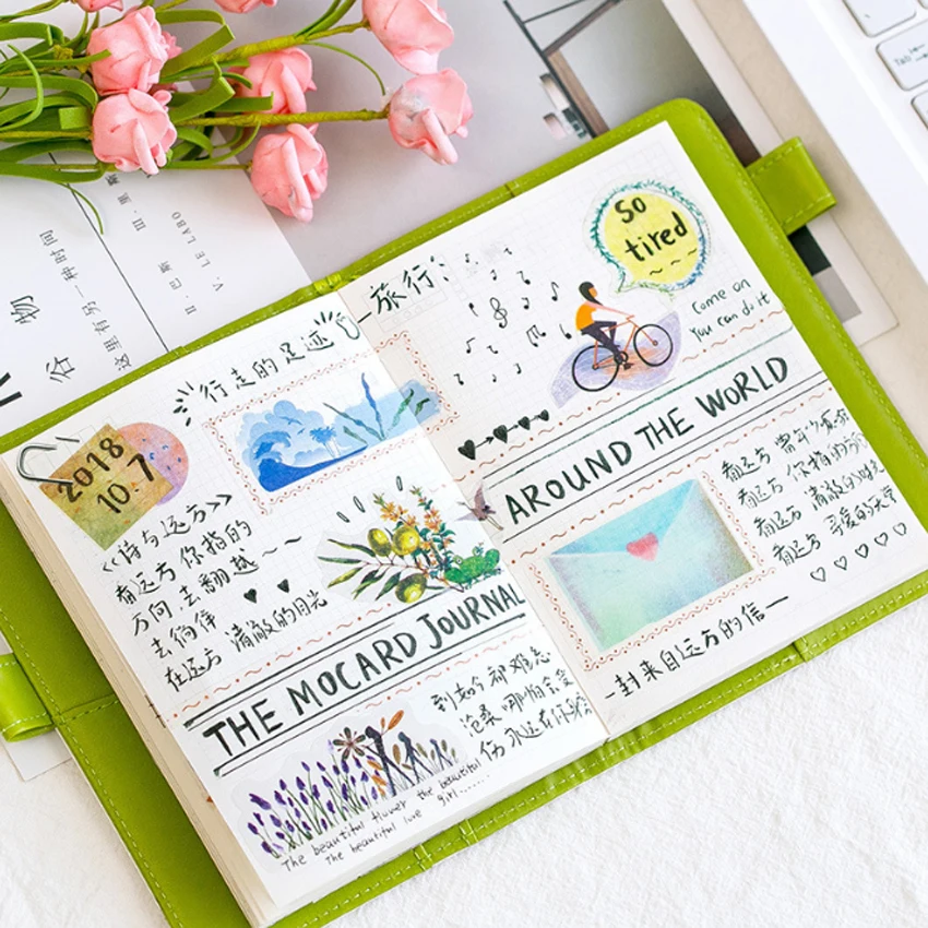 60 шт./упак. в винтажном стиле памяти серии Канцелярские Декоративные Стикеры для