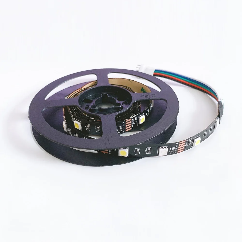 Светодиодная ленсветильник 0 5 м/1 м/2 м/3 м В RGBW RGBWW 5050 SMD 44 Светодиода/м черная гибкая