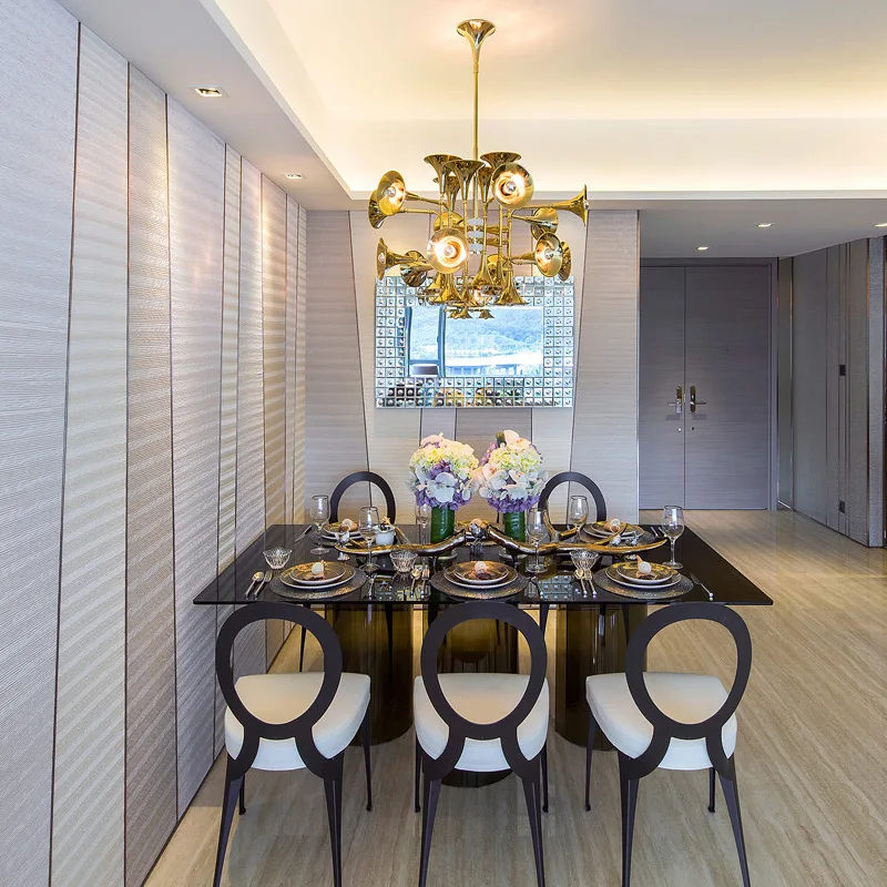 Расклешенная лампа труба Delightfull Botti цвета розового золота люстра итальянского