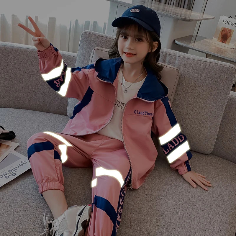 

Girls Clothing Set Children 2021 Spring Autumn Sport Suit Long Sleeve Kids Hoodies Tracksuits for Girls Clothes 4 6 8 10 12 Year