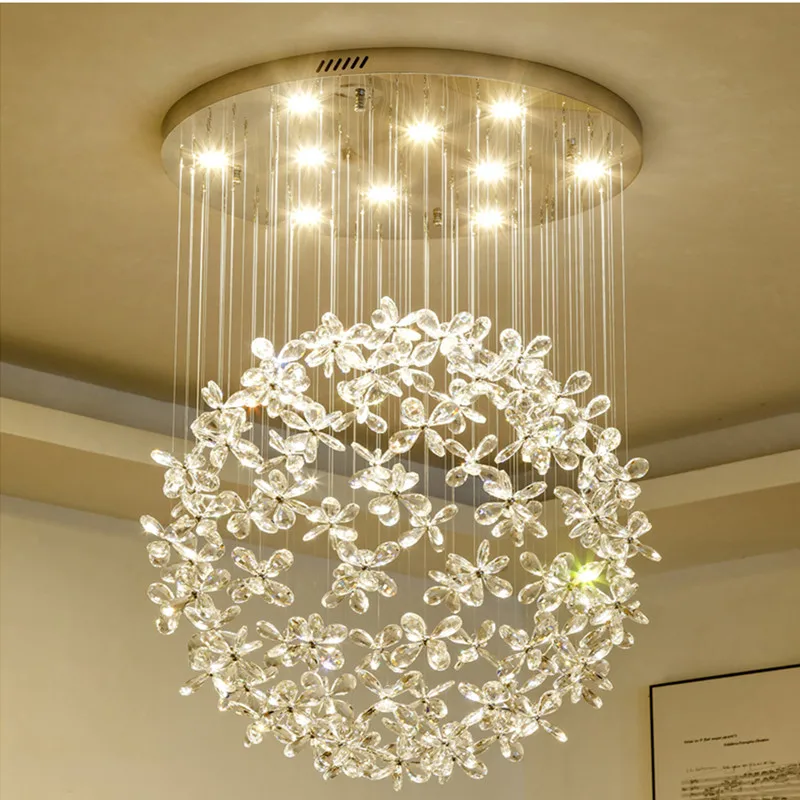 

Living room Crystal LED ceiling lamp modern luxury chandelier big butterfly lighting home designer crystal lamp New Year decorat