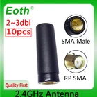 EOTH 10 шт. антенна 2,4g 2  3dbi sma male wlan Wi-Fi 2,4 ГГц антенна IPX ipex 1 SMA Розетка Удлинительный кабель iot модуль антенна
