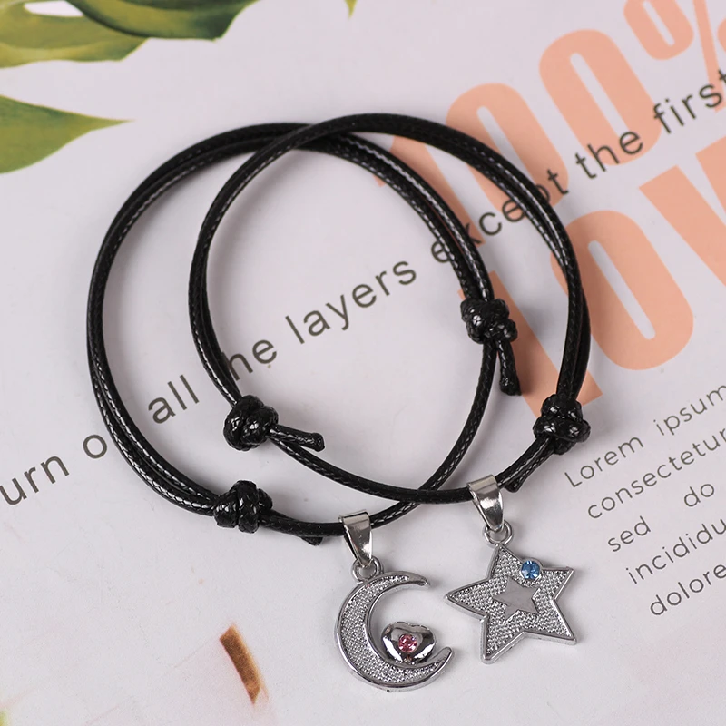Новинка 2020 мужской браслет кожаный в стиле бохо женский звезда луна пара любовь