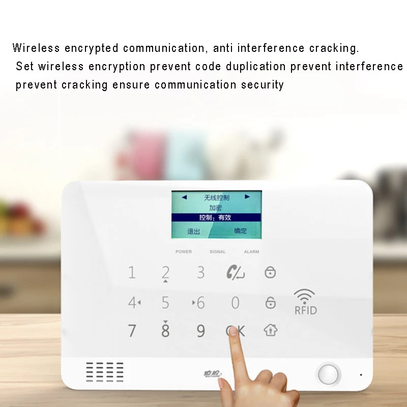 

Home Burglar Alarm Anti-Theft Ultra-Thin Vibration Sensor Alarm Security Alarm System EU Plug