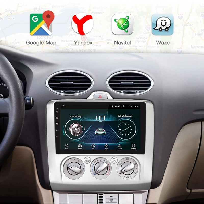 Новый 9 дюймов Android 8 1 GPS навигация Авторадио Мультимедиа DVD плеер Bluetooth WIFI MirrorLink OBD2