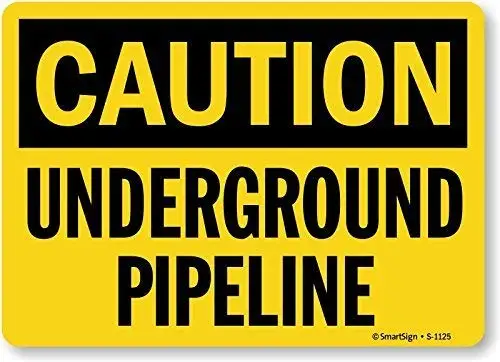 Металлический оловянный знак Stevenca предупреждение: Подземный трубопровод 8