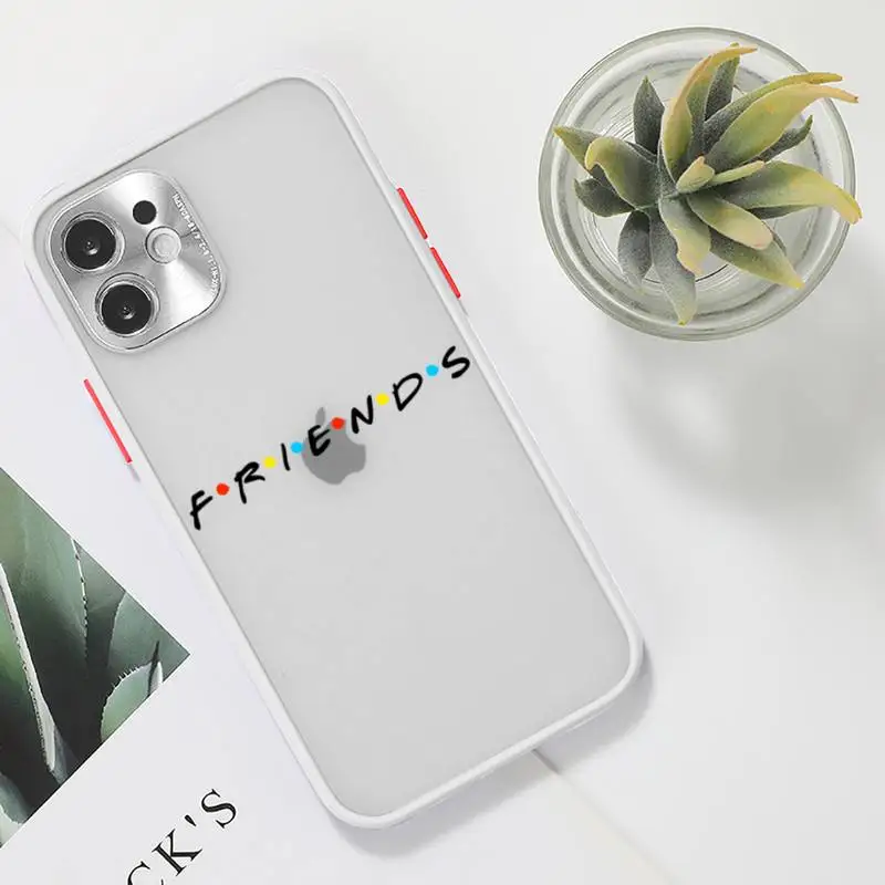 

friends TV Phone Case Clear matte transparent For white iPhone 7 8 x xs xr 11 12 pro plus max mini Funda