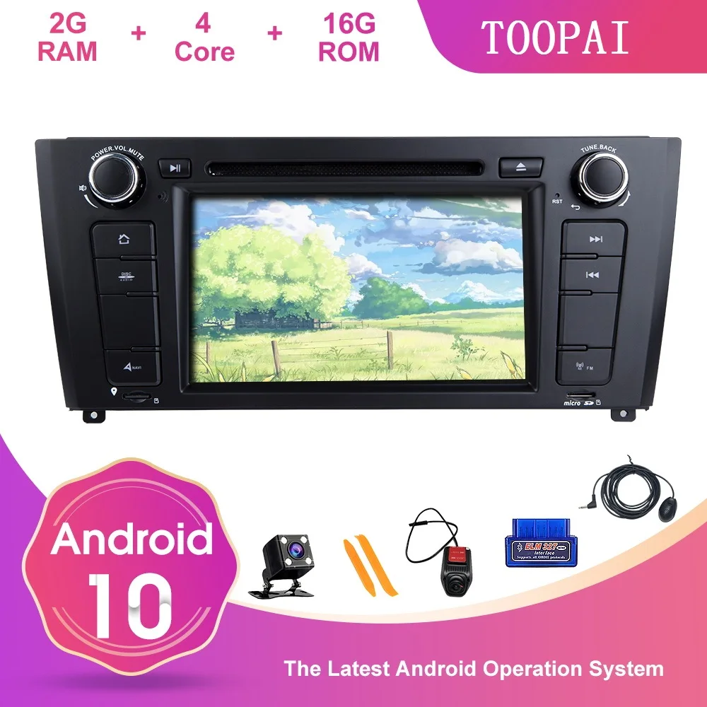 Автомобильный мультимедийный плеер TOOPAI стерео проигрыватель на Android 10 для BMW I20 1