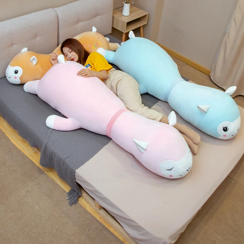 

Супер мягкая Лежащая плюшевая игрушка Альпака японская Альпака мягкая набивная Милая овечка лама животное подушка для сна подарок для дете...