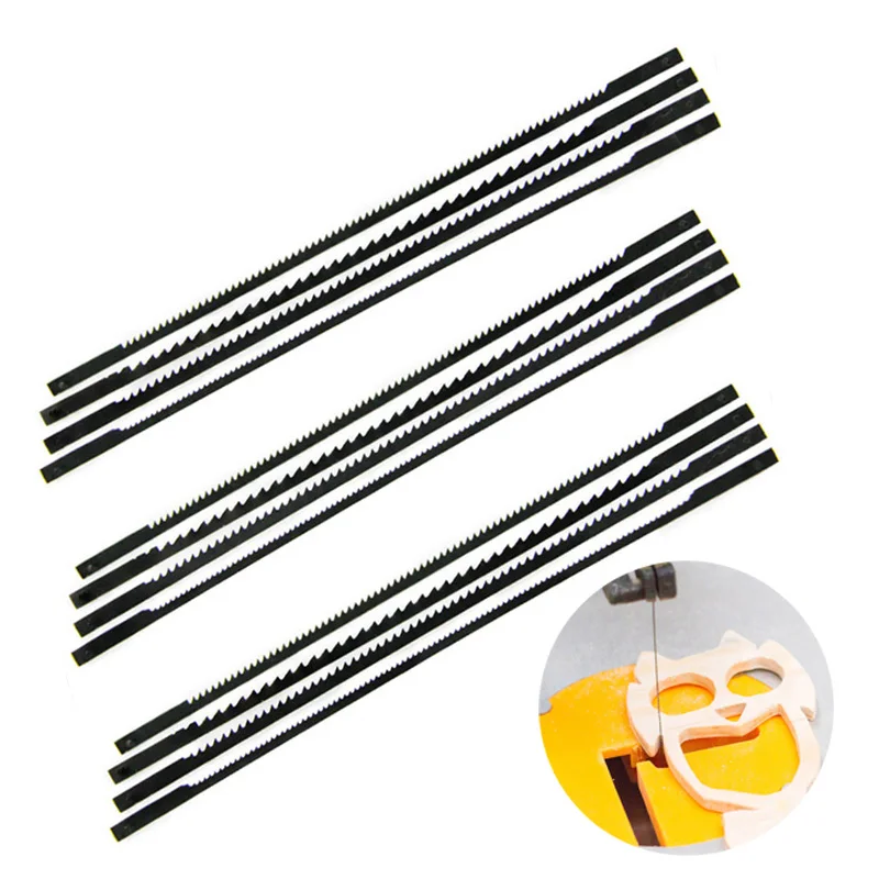 12Pcs 125mm Pinned Black Scroll Cutting Tools Saw Blades Woodworking TPI 10 Power Accessories | Инструменты