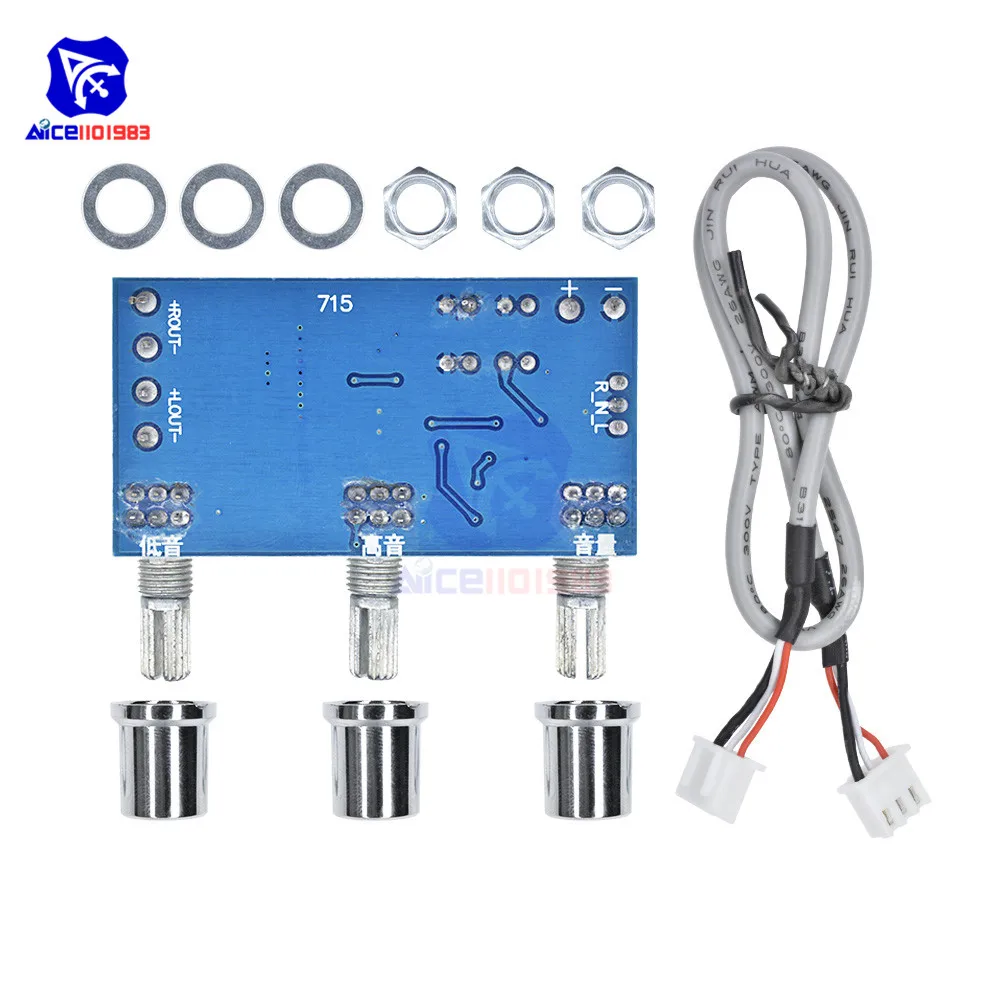 Двухканальная цифровая аудиоплата diymore XH M567 DC 12 24 В 80Wx2 TPA3116D2 регулировка высоких