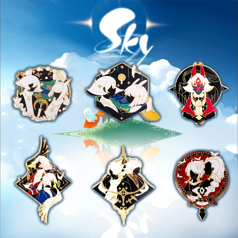 

Game Sky:Children of Light Brooch White Bird Oyster Mushroom Keel Kakashi Cartoon Metal Badge Cosplay Gift