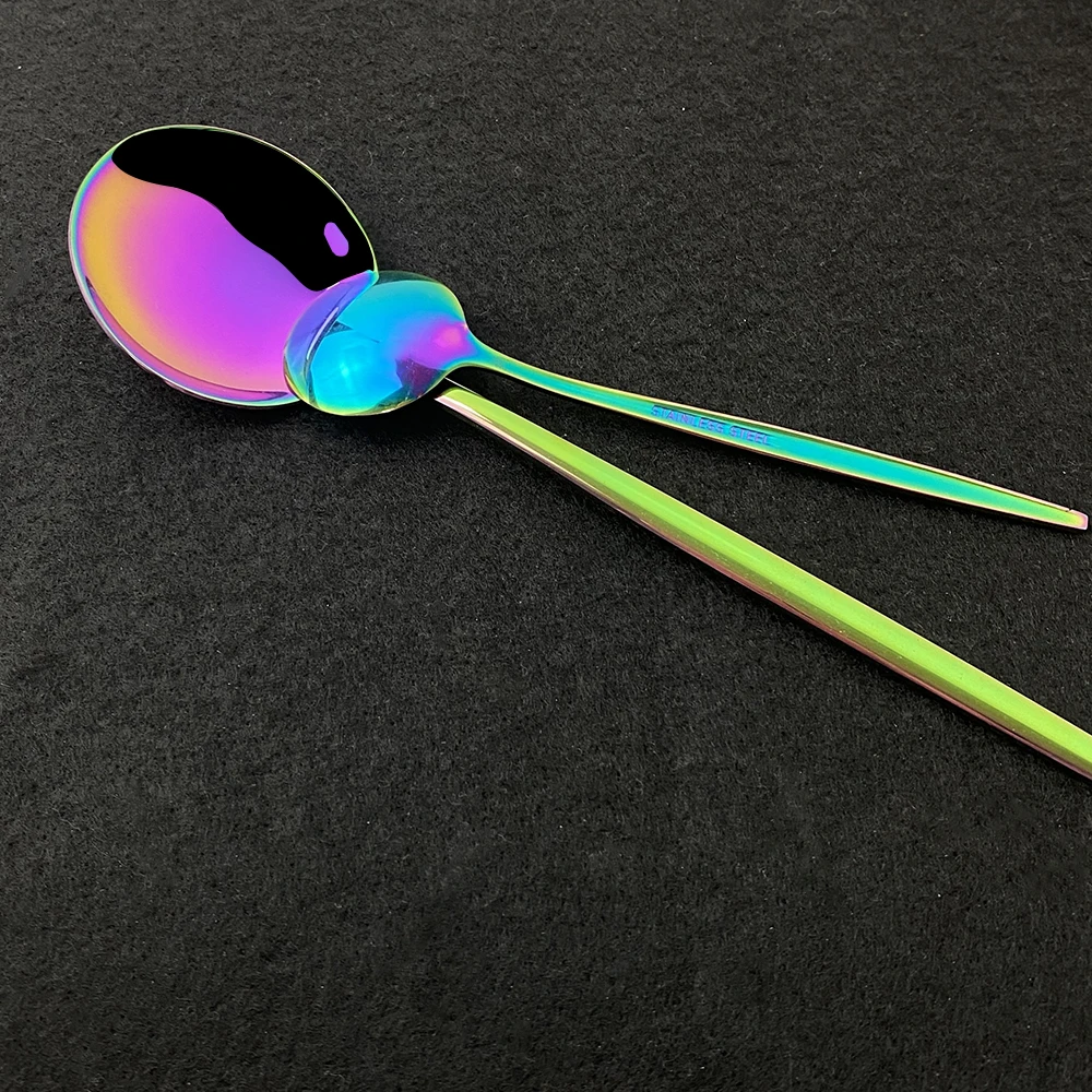 6/30 шт набор посуды Нержавеющая сталь столовый для кухни зеркало розового золота