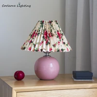japanese style pleated table lamp multicolor ceramic diy standing table lamps for tatami living room bedside deco light fixtures