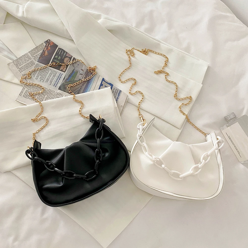 

Винтажные однотонные плиссированные сумки через плечо, женские сумки-мессенджеры из искусственной кожи, повседневные женские мини-сумки с ...