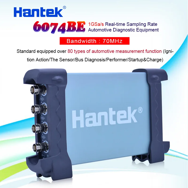 Цифровой осциллограф Hantek 6074BC PC USB 4 цифровых канала 70 МГц Пропускная способность 1GSa/s 2 мВ-10 В/DIV Входная чувствительность
