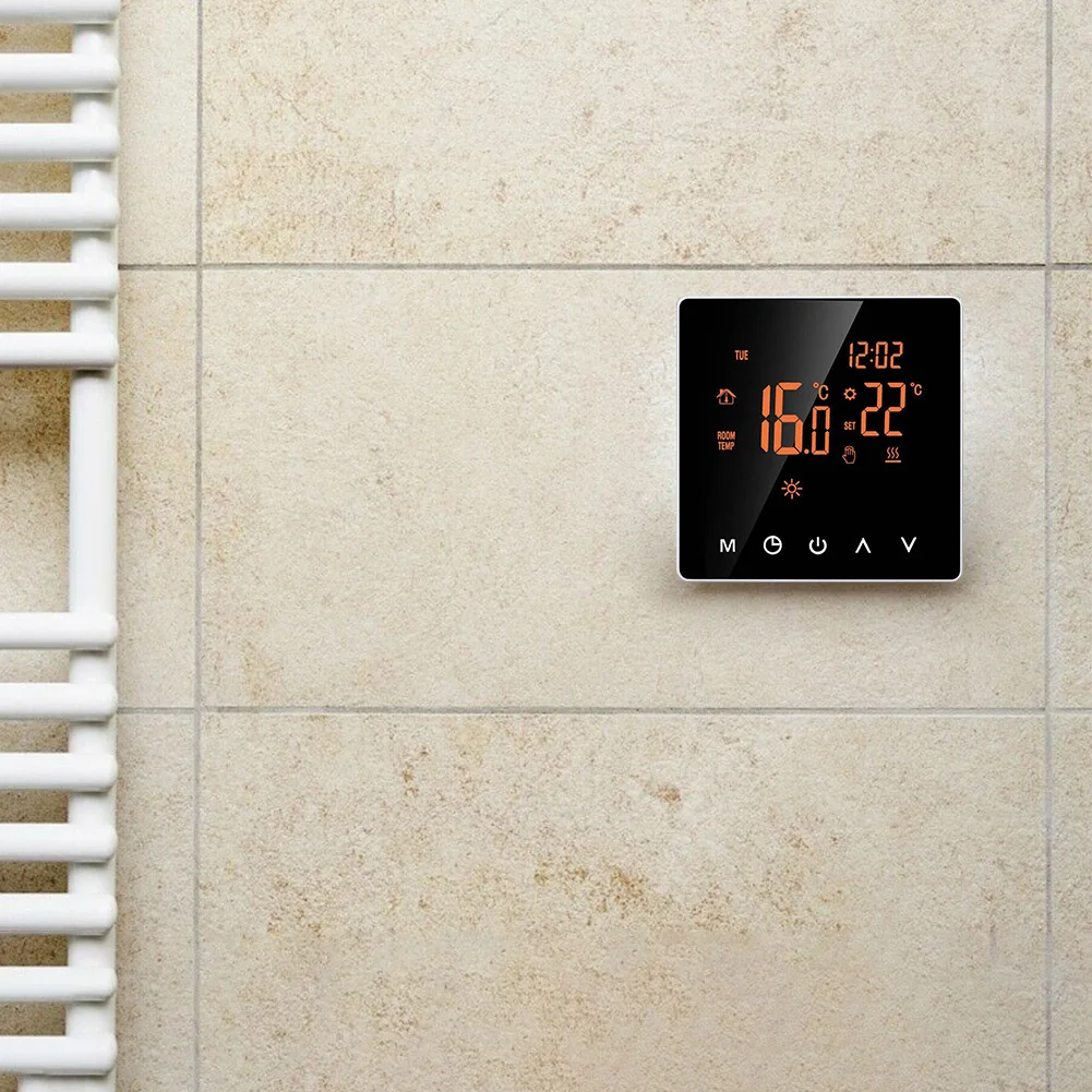 

Hotel Touch Screen Temperature Controller LCD Display Electric Heating School High-power Smart Thermostat Floor Programmable