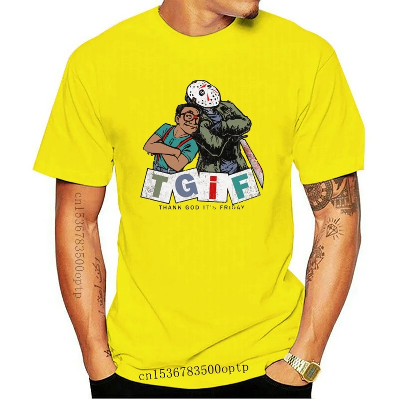 

Футболка TGIF II с надписью «Thank God it's пятница», серия «Стив Джейсон уркель», забавная мультяшная футболка, Мужская футболка унисекс, новая мода,...