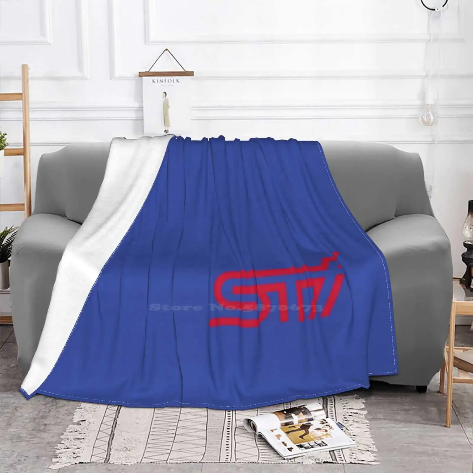 Новое поступление модное фланелевое одеяло Sti Logo Wr с синим жемчугом для досуга