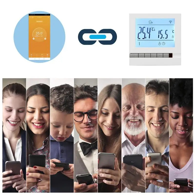 

WiFi Smart Temperature Control Panel Module Smart LCD Programmable Thermostat Temperature Controller Smart Home Automation