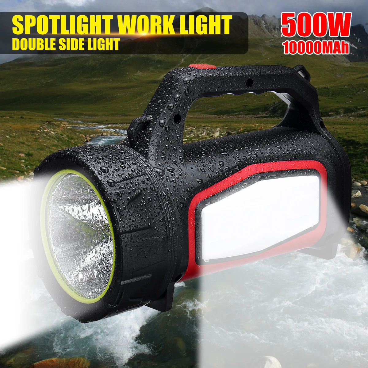 500w яркий портативный Точечный светильник 3500LM поисковый свет для охоты 10000 мАч со