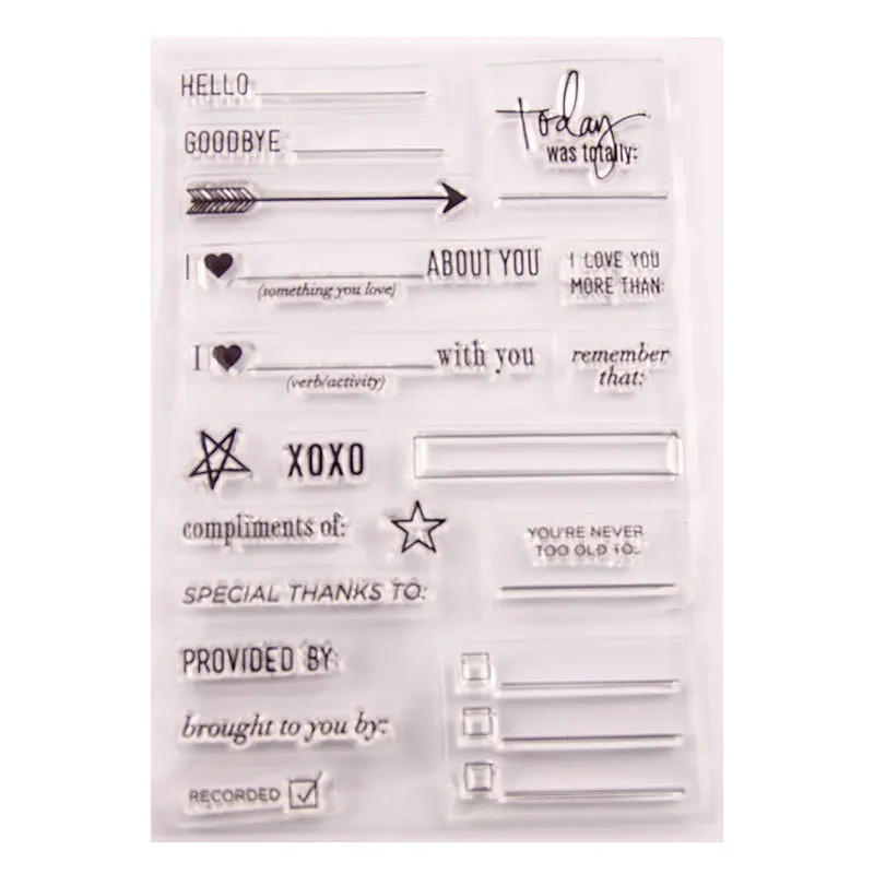 Здравствуйте до свидания прозрачный значок для DIY Скрапбукинг/изготовление карт