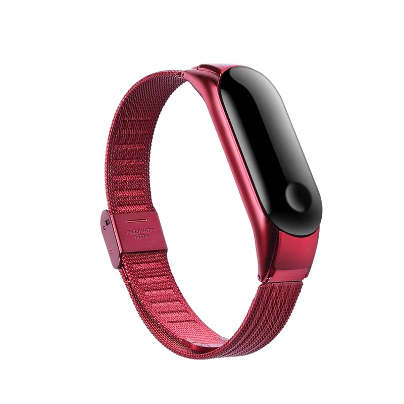 Red Идеальный Браслет для xiaomi mi Band 3 4 correa mi band 4 для xiaomi mi band 4 браслет mi band 3 ремешок pulseira xiaomi mi band 3 - Цвет: Red