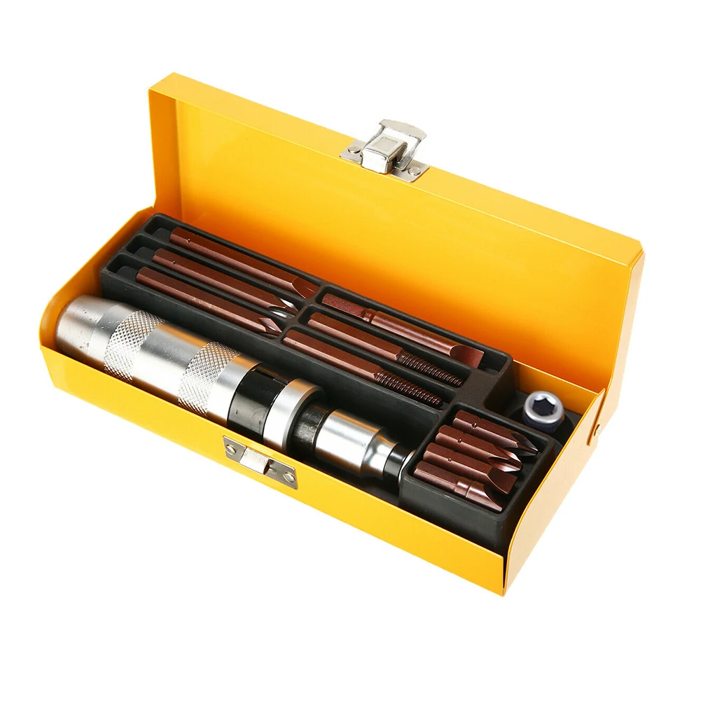 

12pcs Kit Screwdriver Set Drill Extractor Electric Hand Tool Socket Screw Practical With Case Impact Driver Bits Professional
