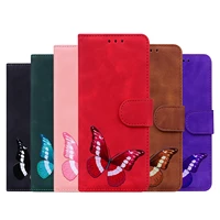 cute butterfly embossed flip phone case for blackview a60 a80 pro wallet card slots coque for blackview a60 a80 shockproof cover