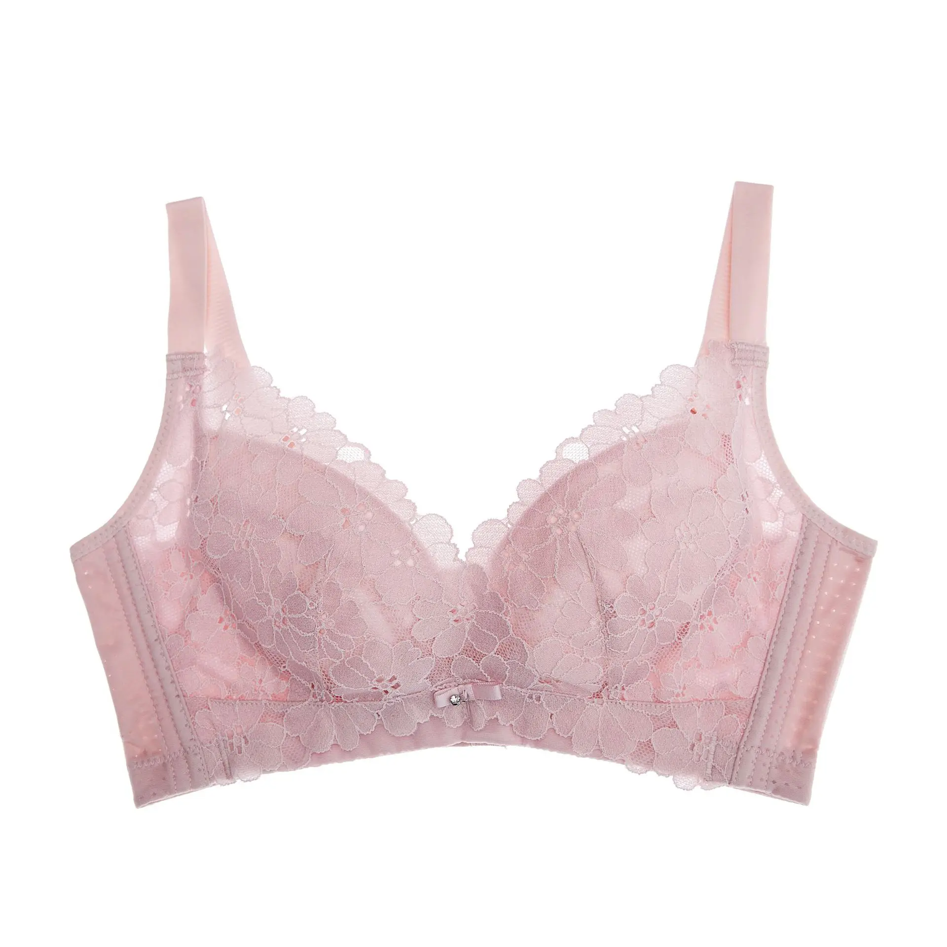 

Comfortable Breathable Cotton Underwear Women's Bra Adjusted Straps Wirefree Thin Bras Big Chest Is Small Young Women Bralette