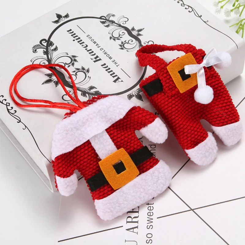 Рождественская посуда нож вилка крышка костюм Санта-Клауса набор столовых