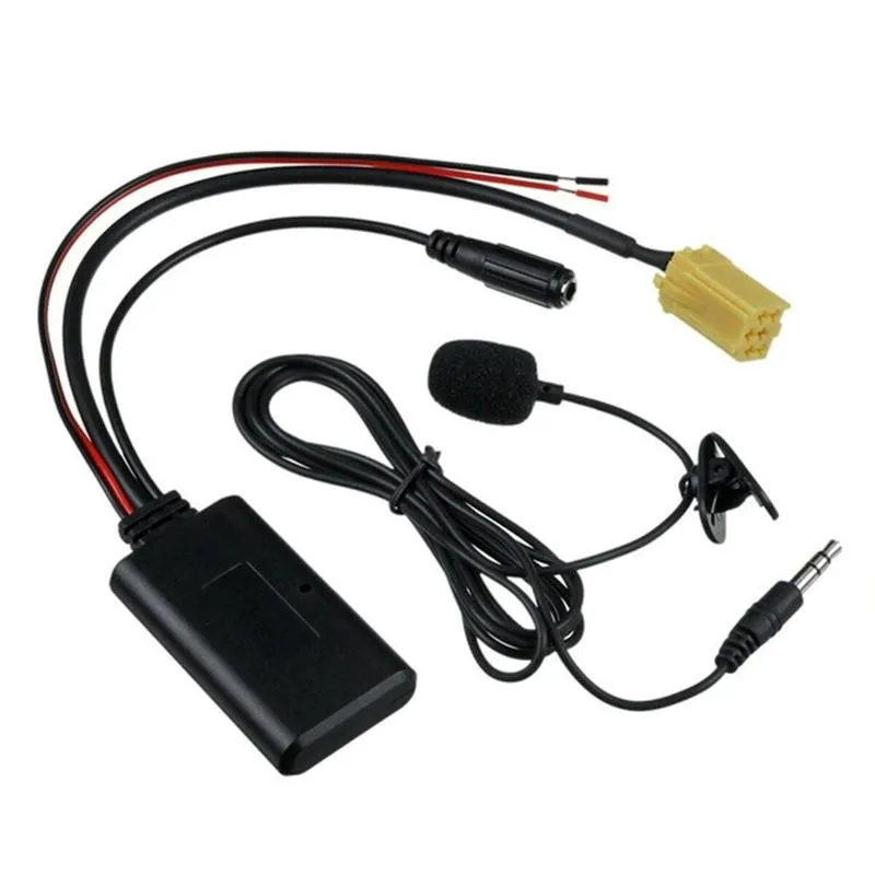 

Car Aux-in Wireless Bluetooth Adapter Module Audio Receiver With Micphone for Fiat Alfa Romeo Lancia Double Plugs Host AUX Cable