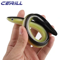 cerill soft eel bait 30cm 58g artificial fishing grub lures jigging silicone bass pike minnow plastic swimbait needfish tackle