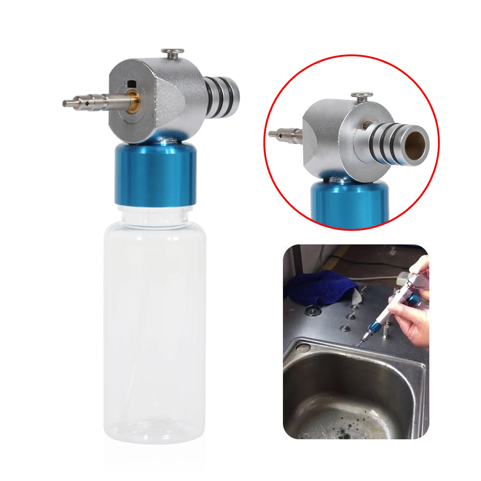 

Dental Device For Cleaning low speed Contra Angle/Straight Air Water Spray Handpiece
