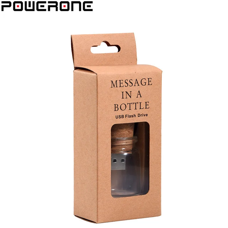 USB флеш накопитель POWERONE в виде бутылки для дрифта + бумажная коробка 4 ГБ 8 желаний