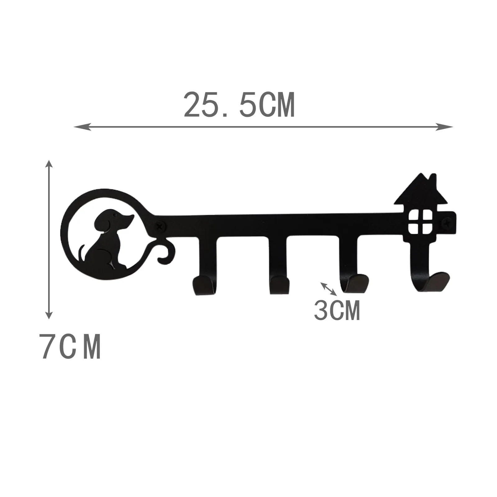 

Key Holder Metal Wall Mounted Keys Hook Home Decor Wall-Hanger Hook Storage Holder Coat Hat Rack Home Organizer Clothes Holder