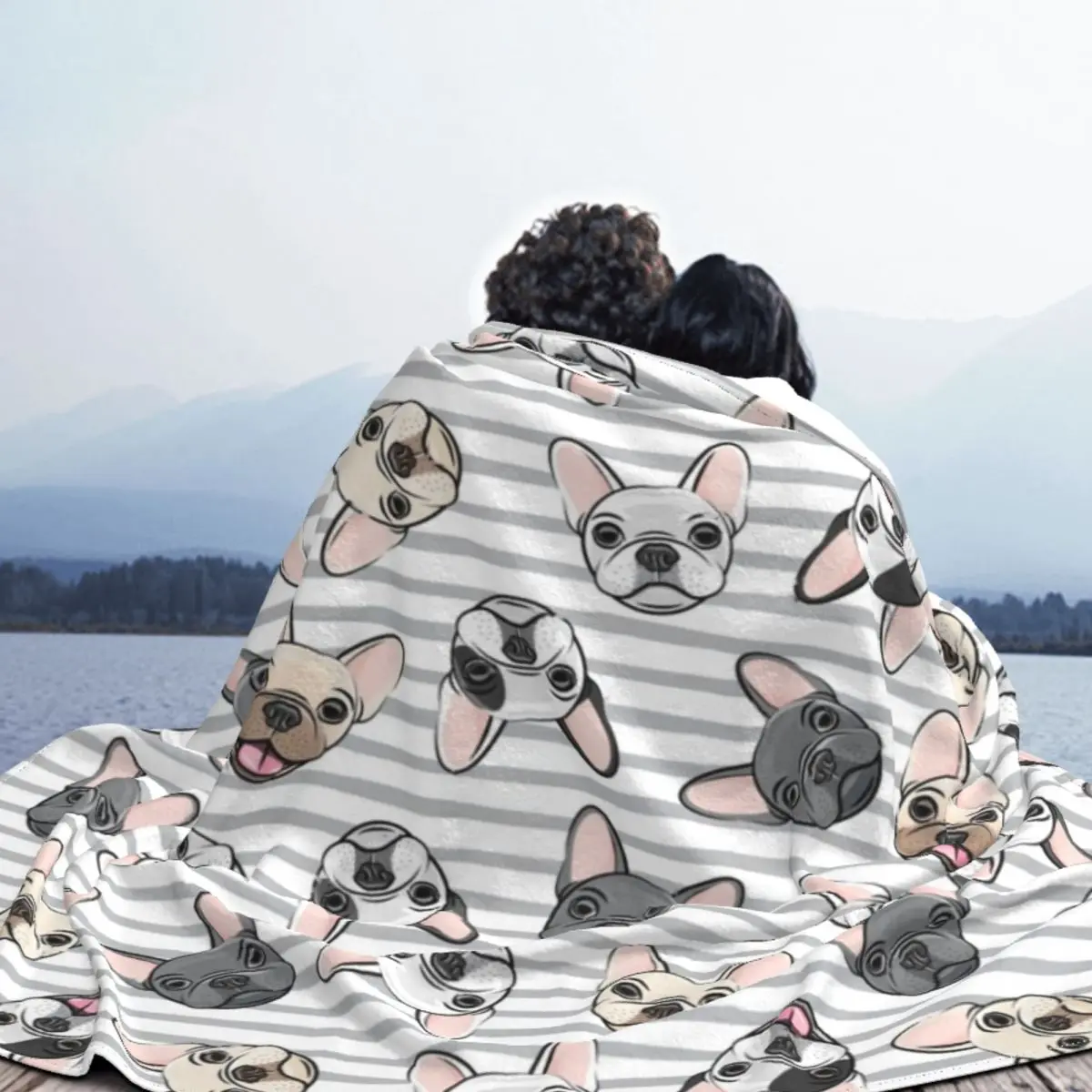 Одеяло для дивана с изображением французского бульдога | Дом и сад