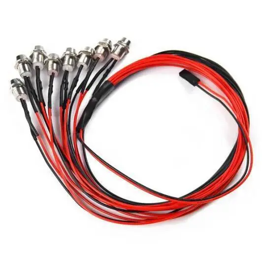 

Model Car Lights 5mm Red Light + 5mm White Light + 70cm Length Cable Accessories