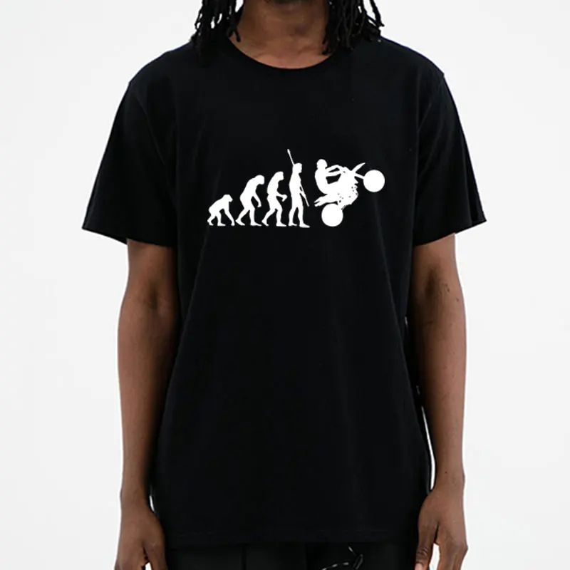 Футболка с мотоциклом человека мопером Ape To Evolution забавный подарок на день