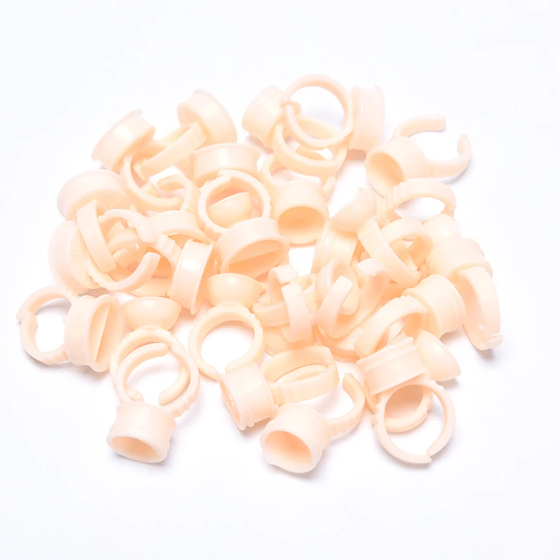 

100Pcs Silicone Disposable Caps Microblading Yellow Ring Tattoo Ink Cup