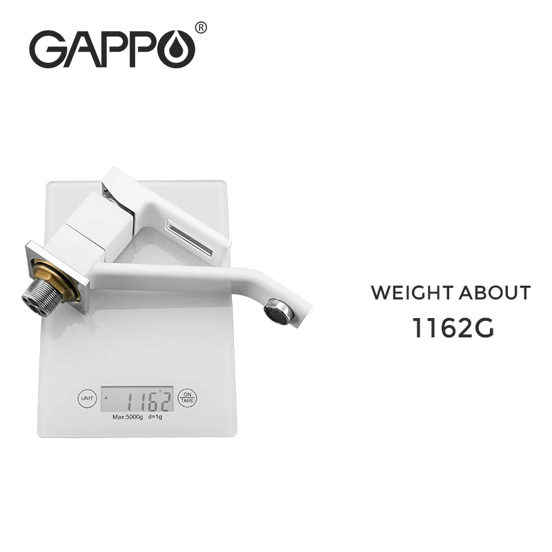 GAPPO белый кухонный кран для холодной и горячей воды латунь с одной ручкой 360