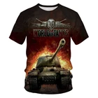 Модные мужские и женские футболки с коротким рукавом и 3D-принтом Мир танков и других игр, мягкие материалы
