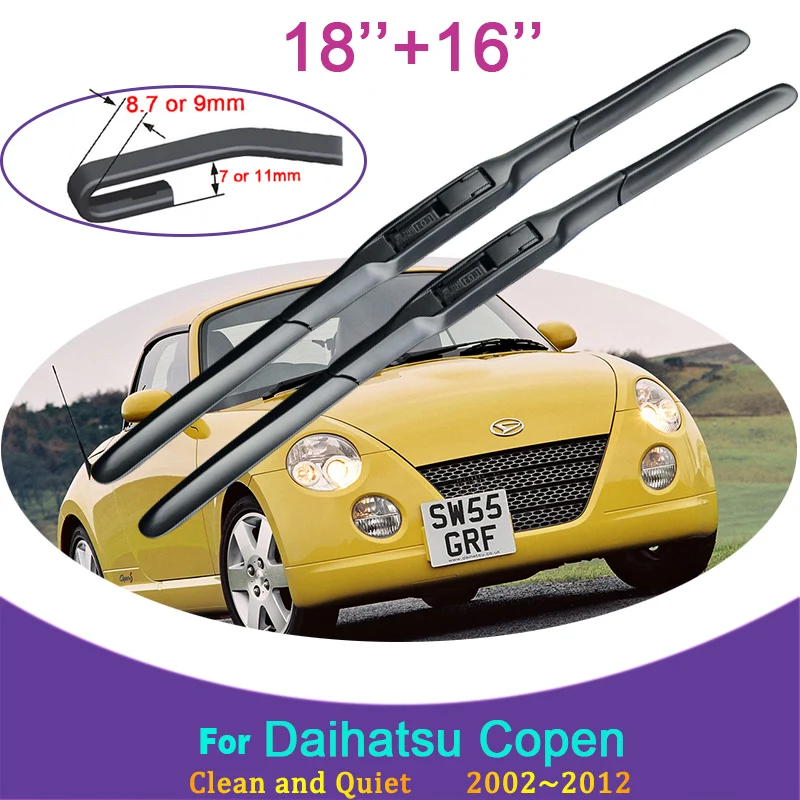Резиновый стеклоочиститель для Daihatsu Copen L880 2002 2003 ~ 2012 без рамки снег скребок