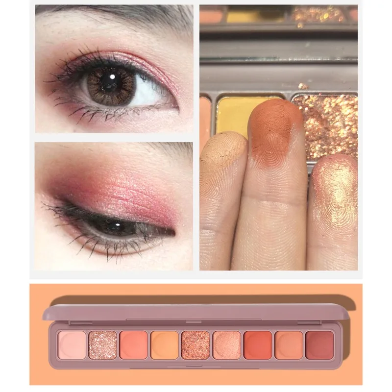 

Fashion 9 Color Glitter Eyeshadow Pallete Matte Eye Shadow Makeup Palette Shimmer Diamond Eyeshadow Pigment Cosmetics tool