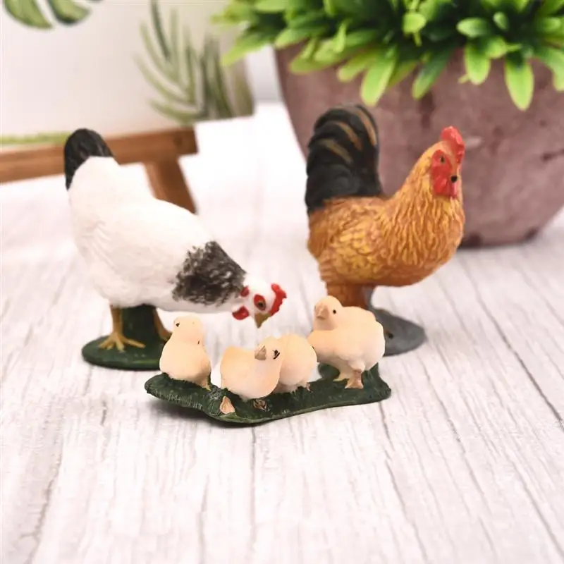 7 стиль муляж курицы утка гусь фигурки модель животного на ферме домашний декор